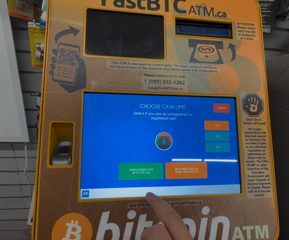 Step 4 - Cash limit selection with decorative gauge