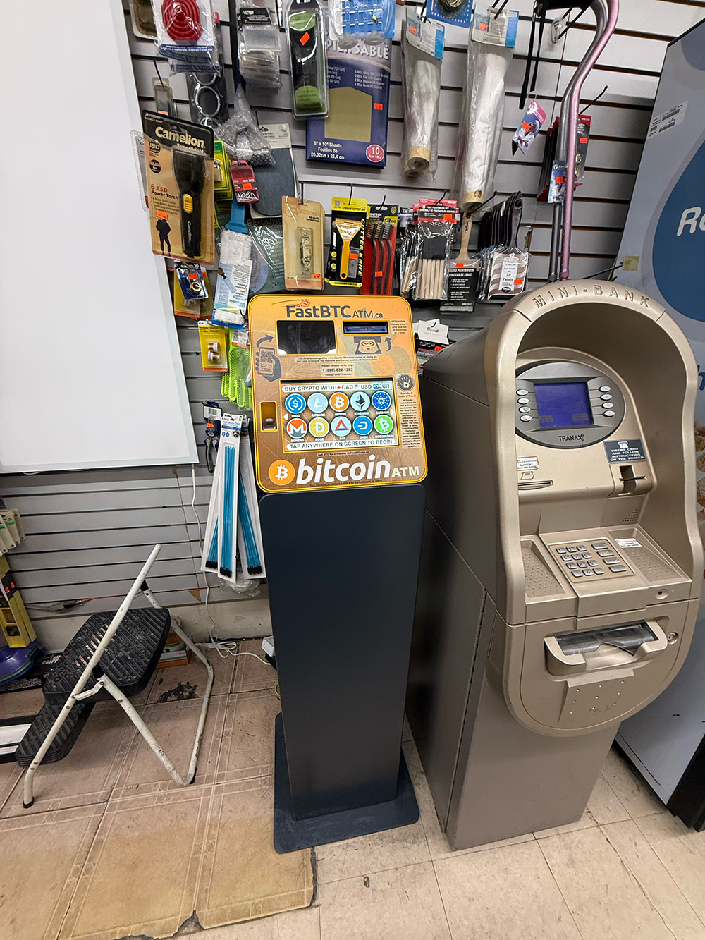 FastBTC ATM in retail environment